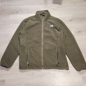 The North Face Full Zip Up Fleece Jacket Men XXL Polartec Cedar Brown Teddy